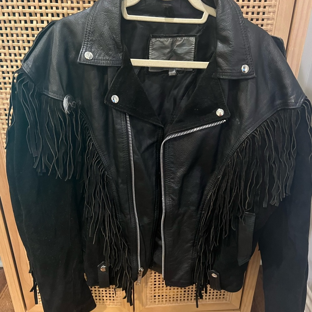 Vintage Leather Motorcycle Jacket